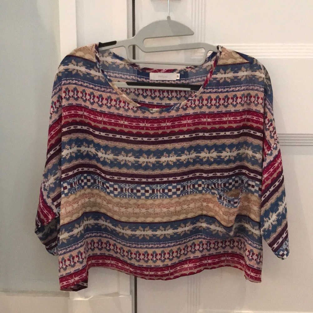 Colorful design crop top